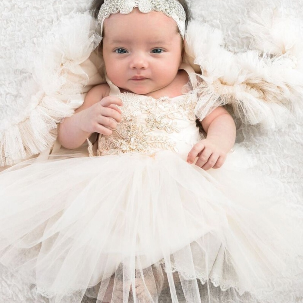 Pink Tutu Ballet Newborn Dress